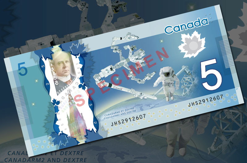 Canada Launches New Space Robot-Themed $5 Bill into Circulation